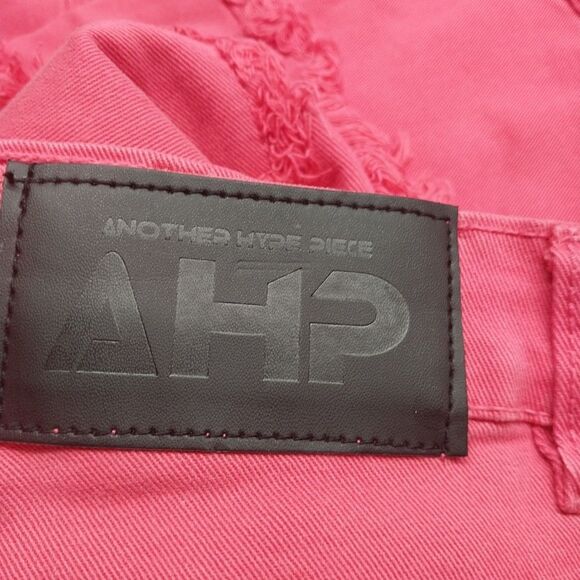 AHP Men's Jeans Sz 36x36 Pink Stacked Distressed Frayed Hip Hop Punk Streetwear - Picture 9 of 14